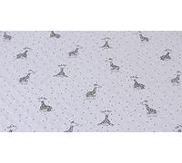 Luxury DIMPLE Baby Cuddle Soft Fabric Material - Grey Giraffe, 1Mtr 150cmx100cm