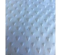 Luxury DIMPLE Baby Hearts Cuddle Soft Fabric Material - Blue, 1/4Mtr 75cmx50cm