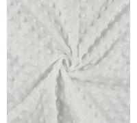 Luxury Dimple Supersoft Cuddle Fleece Fabric Material - White (Precut, 1Mtr 150cmx100cm)