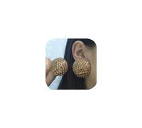 Luxury Disco Half-Ball Statement Earrings Evening Wear Crystals Ball Earrings for Women Colorful/Gold/Silver Big Music Festival Dance Party Accessories Lightweight Cubic Zirconia Ear Stud (Gold)