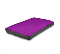 Luxury Dog Bed Box Pillow, Washable Cover - Hearts Purple (Medium)