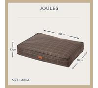 Rosewood x Joules Henson Check Mattress for Dogs, Large Dog Bed, Thickly Padded, Non-Slip Base, Washable, Luxury Pet Bed for Large Dogs