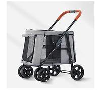 Luxury Dog Stroller Dog Strollers for Large Dogs Premium Pet Pram Pushchair 4 Wheel Pet Stroller for Cat Dog and More Foldable Carrier Strolling Cart (Light Gray) (Light Gray)