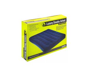 Luxury Double Air Bed Mattress Flocked for Camping Travel Caravan Tent Blow Up