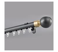 Luxury Double Curtain Rod - Decorative Wall Mount Blackout Drapery Track for Bedroom Kitchen Sliding Door & Bay Window - Blue-A 200cm/6.5ft