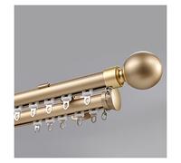 Luxury Double Curtain Rod Wall Mount - 100cm Blackout Drapery Rods for Bedroom Kitchen Bay Window & Sliding Door - Stylish Gold Finish Easy Installation