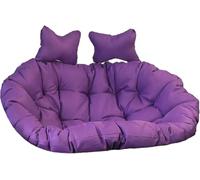 Luxury Double Hammock Cushion for Egg Chair - Rectangular Outdoor Swing Chair Pillow Comfortable Patio Loveseat Cushion (Purple)
