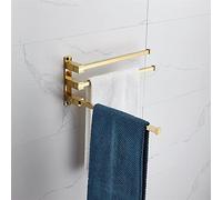 Luxury Double Rod Gold Towel Rack - All-Copper Bathroom Hardware Elegant Towel Bar for Light Luxury Decor Stylish Towel Rails for Modern Bathrooms