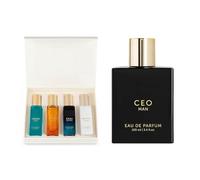 Luxury Eau De Parfum Spray Gift Set 4x20ml & CEO Men Amber Perfume 100ml | Long Lasting Fragrance Combo | Premium Scent | Gifts for Men