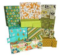 Luxury ECO Gift Wrap - 10 sheets/tags - Classic Vintage Retro Ten Pack - Birthday - Recycled & Recyclable Wrapping Paper - Re-wrapped