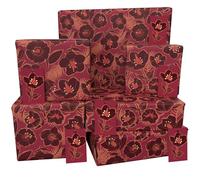 Luxury ECO Gift Wrap - 6 sheets/tags - Brown Roses - Birthday - Recycled & Recyclable Wrapping Paper - Re-wrapped - for Him Men Male Husband Adult
