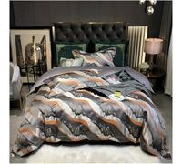 Luxury Egyptian Cotton Bedding Set 4Piece Satin Smooth Duvet Cover & Pillowcases Soft & Breathable Bed Linen for Ultimate Comfort and Style