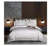 Luxury Egyptian Cotton Bedding Set King Queen Size Solid Color Stripe Embroidered Duvet Cover Bedspread Fitted Sheet Pillowcase,Bed Sheets