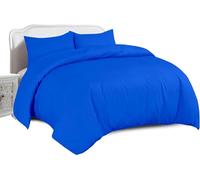 Luxury Egyptian Cotton Duvet Cover Bedding Set 200TC Single, Double, King, Super King Size Hotel Quality Duvet Set with Easy Closure (Royal Blue, King)