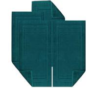 Luxury Egyptian Cotton Terry Toweling Bath Mats Set of 2, 4, 6 & 12 Bathroom Rugs 50 x 70 cm Super Soft High Absorbent Shower Floor Towels Quick Dry Hotel Bathroom Mat (4, Blue Lagoon)
