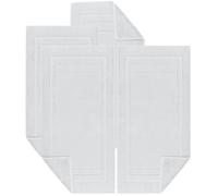 Luxury Egyptian Cotton Terry Toweling Bath Mats Set of 2, 4, 6 & 12 Bathroom Rugs 50 x 70 cm Super Soft High Absorbent Shower Floor Towels Quick Dry Hotel Bathroom Mat (4, White)