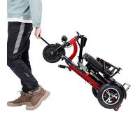 Luxury Electric Wheel Mobility Scooter Folding Mobility Scooter Lightweight Travel Mobility Scooter with Charger and Basket for Seniors Adults Handicapped Elderly Run Forward