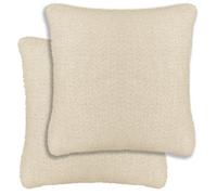 Luxury Enhanced Living Pair Of Royale Boucle Cream Cushion Covers - 43X43Cm - Cases Only