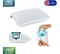Luxury Ergonomic Gel Pillow - Double-Sided Ice Silk & Viscose Cover, Queen Size
