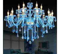 Luxury European Crystal Pendant Chandelier for Living Room Restaurant Bedroom Villa Hotel KTV Bar Staircase Elegant 6 Light Duplex Building