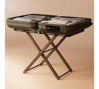 Luxury Expandable Luggage Rack, Folding Suitcase Stand Essential for Guest Room, Bedroom, or AirBnB, Extends 35” Inches, Holds up to 170lbs, Durable Steel & Solid Wood for all Suitcase Sizes