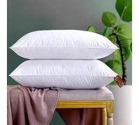 Luxury Extra Bounce Back Pillow - Pack Of 2 - 800g Spiral Hollowfibre Filling & Soft 56 Pick Polycotton Cover - Hypoallergenic & Durable Bed Pillows - Plumpy Hotel Pillows for Homes & Hospitality Use