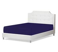 Luxury Extra Deep 16”(40cm) Fitted Sheets 200 Thread Count Egyptian Cotton bedding Luxurious Bedsheet (Navy, Single: (90x190cm) + 40cm/16 inches Deep)