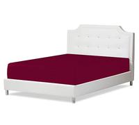 Luxury Extra Deep 16”(40cm) Fitted Sheets 200 Thread Count Egyptian Cotton bedding Luxurious Bedsheet (Burgundy, King: (152x200cm) + 40cm/16 inches Deep)
