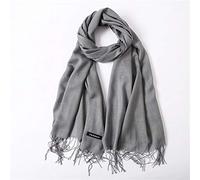 Luxury Extra large large super soft wool Blended Pashmina shawl scarf scarves Hijab (Grey)
