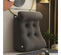 Luxury Faux Suede Triangular Wedge Headboard Cushion - Support Pillow for Bed Sofa & Chair - Ergonomic Backrest for Gaming & Relaxation