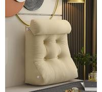 Luxury Faux Suede Triangular Wedge Headboard Cushion - Support Pillow for Bed Sofa Chair - Ergonomic Backrest for Gaming & Comfort - Bolster Pillow for Relaxation