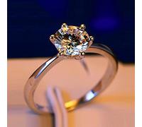Luxury Female Small Lab Diamond Ring Real 925 Sterling Silver Engagement Ring Solitaire Wedding Rings For Women
