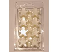 Luxury Festive Gingerbread Fragranced Wax Melts Pack of 8 Gingerbread Man Shaped Christmas Wax Melts 85g