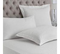 Luxury Flat Sheet 100% Egyptian Cotton Premium Sateen Stripe Bed Sheet Hotel Quality Flat Sheets (Oxford Pillowcase)