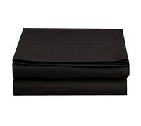 Luxury Flat Sheet Elegant Comfort Wrinkle-Free 1500 Thread Count Egyptian Quality 1-Piece Flat Sheet, California King, Black