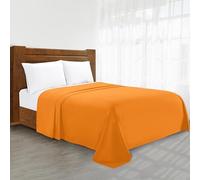 Luxury Flat Sheet on Amazon Elegant Comfort Wrinkle-Free 1500 Premier Hotel Quality 1-Piece Flat Sheet, Full Size, Vibrant Orange