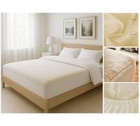 Luxury Fleece Mattress Protector Deep Fitted Faux Fur Mattress Cover Soft Warm Breathable Elasticated Skirt Bed Protector (Super King)