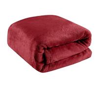 Luxury Fleece Throw Faux Fur Over Sofa Bed Blankets - 100% Polyester, Ultra Soft Large Size Warm Cosy Plain Winter Blanket for Bed Settee Couch Throws (Burgundy, King - 200 x 240cm)