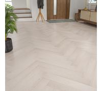 Luxury Flooring Salzburg Herringbone Effect 8mm Grey Laminate Click Flooring - 1.8M2
