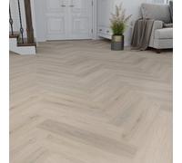 Luxury Flooring Sarna Herringbone Oak Grey Wood Effect Luxury Vinyl Click Flooring Lvt - 2.36M2
