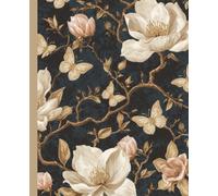 Luxury Floral Composition Notebook: Elegant Vintage Botanical Journal with Butterflies, Wide Ruled Lined Pages for Notes, Writing, School & Everyday Use