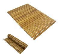 Luxury Folding Bamboo Wooden Bath Mat Rectangular Slatted Duck Board Foldable Shower Sauna Spa Non Slip Bathroom Toilet Mat for Kitchen Bedroom Bathroom 30x60cm