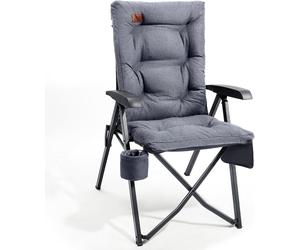 Luxury Folding Camping Chair High Back Adults Heavy Duty Oversized Padded 6cm
