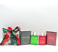 Luxury Fragrance Present For Man, Red Hot Man 100ml + Essential Green 100ml Gift Wrapped