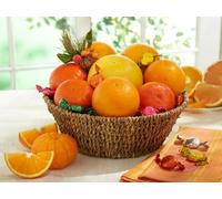 Luxury Fresh Citrus fruit hamper & Quality Street Sweets - free gift wrapping & free Message option