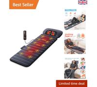 Luxury Full Body Massage Mat with Heat & Shiatsu Neck Pillow for Stress Relief