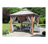 Luxury Garden Gazebo by Garden Must Haves with a 3 x 3M Taupe Canopy