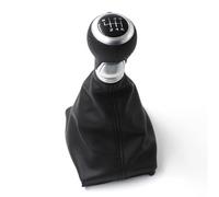 Luxury Genuine Leather Car Gear Shift Knob Stick Pen Gaiter Boot Cover Replacement for Audi A4 S4 B8 8K A5 8T Q5 8R S Line 07-15 Chrome Ring Shift knob(R123456)(R123456)