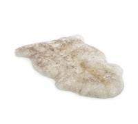 Luxury Genuine Sheepskin Rug - 100% Real Wool Natural Soft Silky Fluffy Hide, Premium Sheepskin Throw for Bedroom, Sofa or Floor, Warm & Breathable Home Décor Accent (90 x 60 cm) (Black Tip)