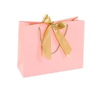 Luxury Gift Bags with Bow Personalized with Handle and Ribbon Gift Bags for Birthdays Weddings Valentine's Day Bridal Party 9.84×4.33×12.59 (Pink)